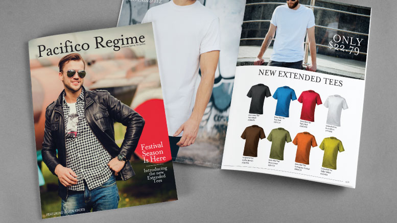 Collection of print catalogs for apparel