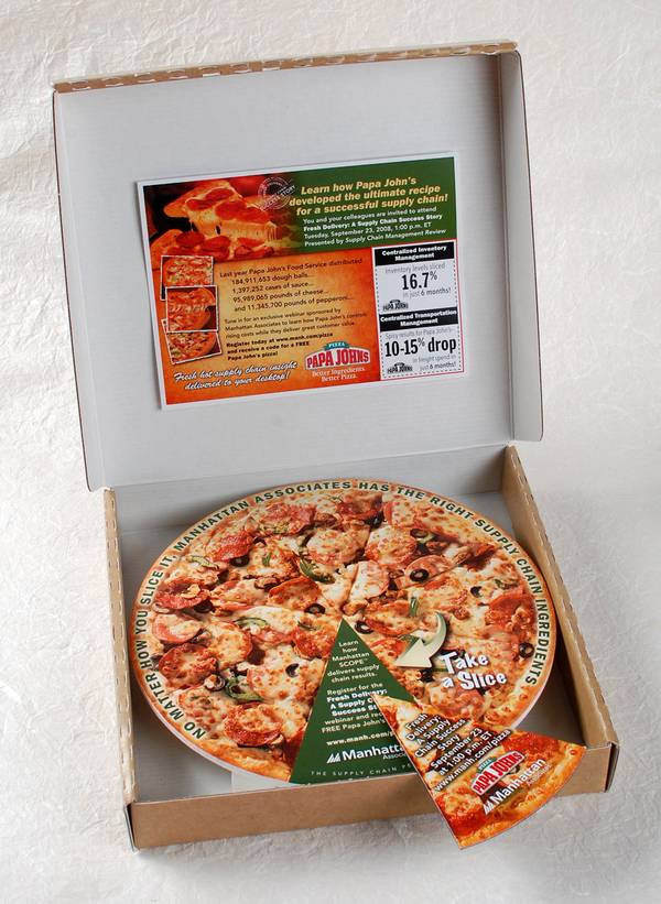 Papa John's webinar coupon direct mail marketing ideas