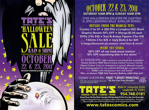 TATE'S 2012 Halloween Sale Flyer