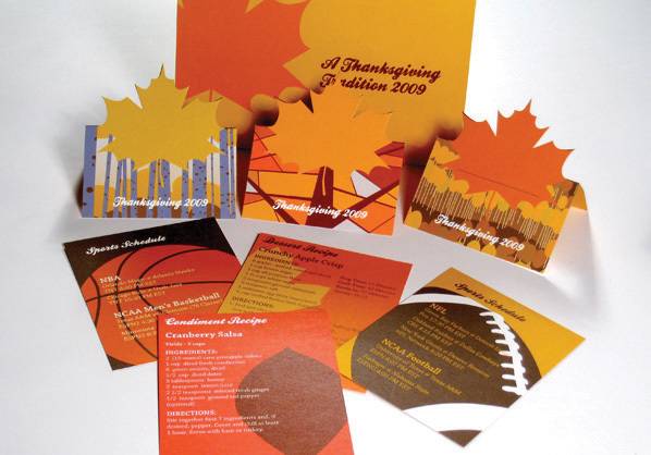 Thanksgiving mailer sent out by Riverbed Design